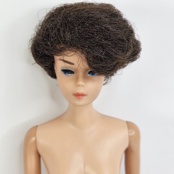 Vintage Brunette Bubble Cut Barbie Doll #850 Mattel 1960s Japan Green Ears Read - Picture 16 of 16